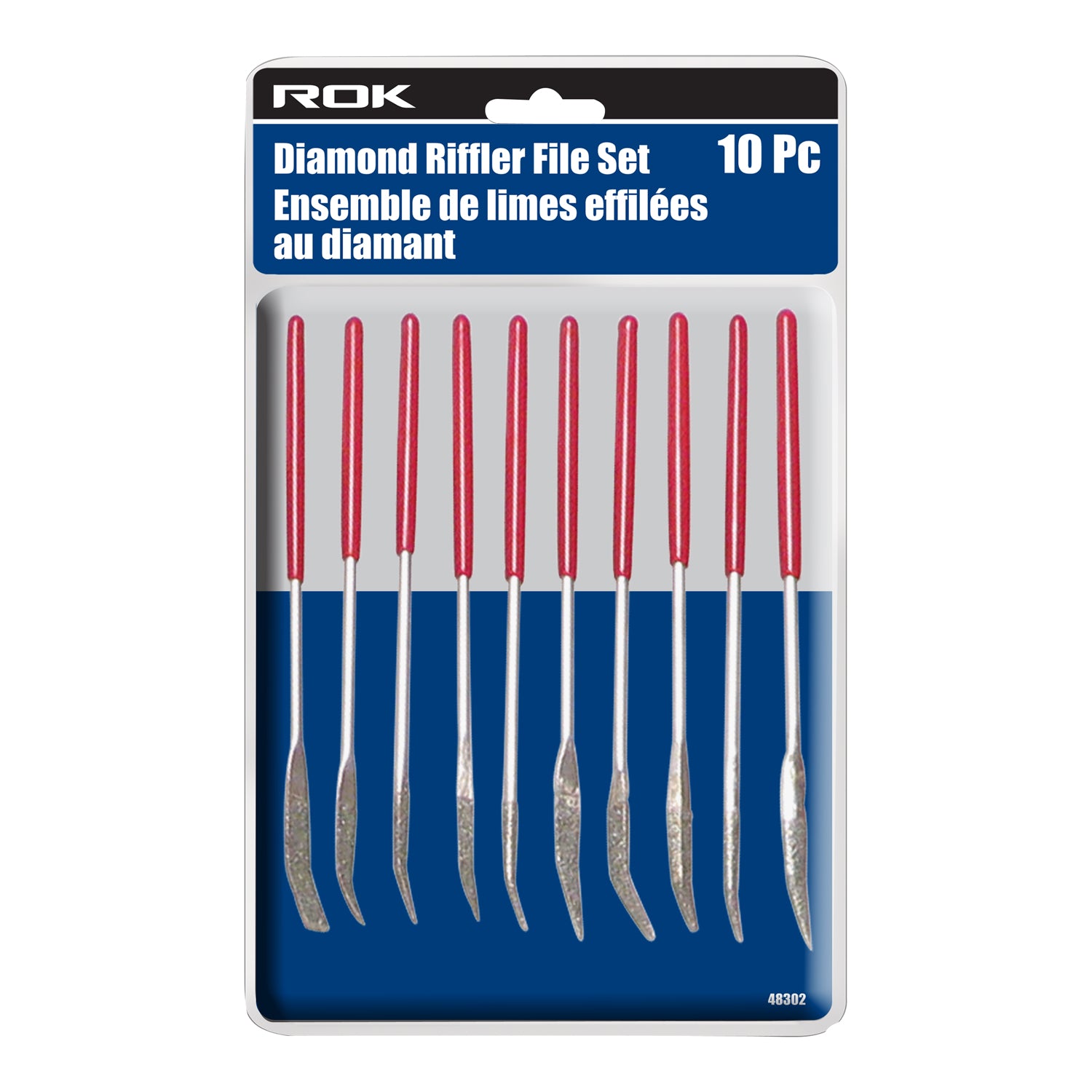 10 PC DIAMOND RIFFLER FILE SET