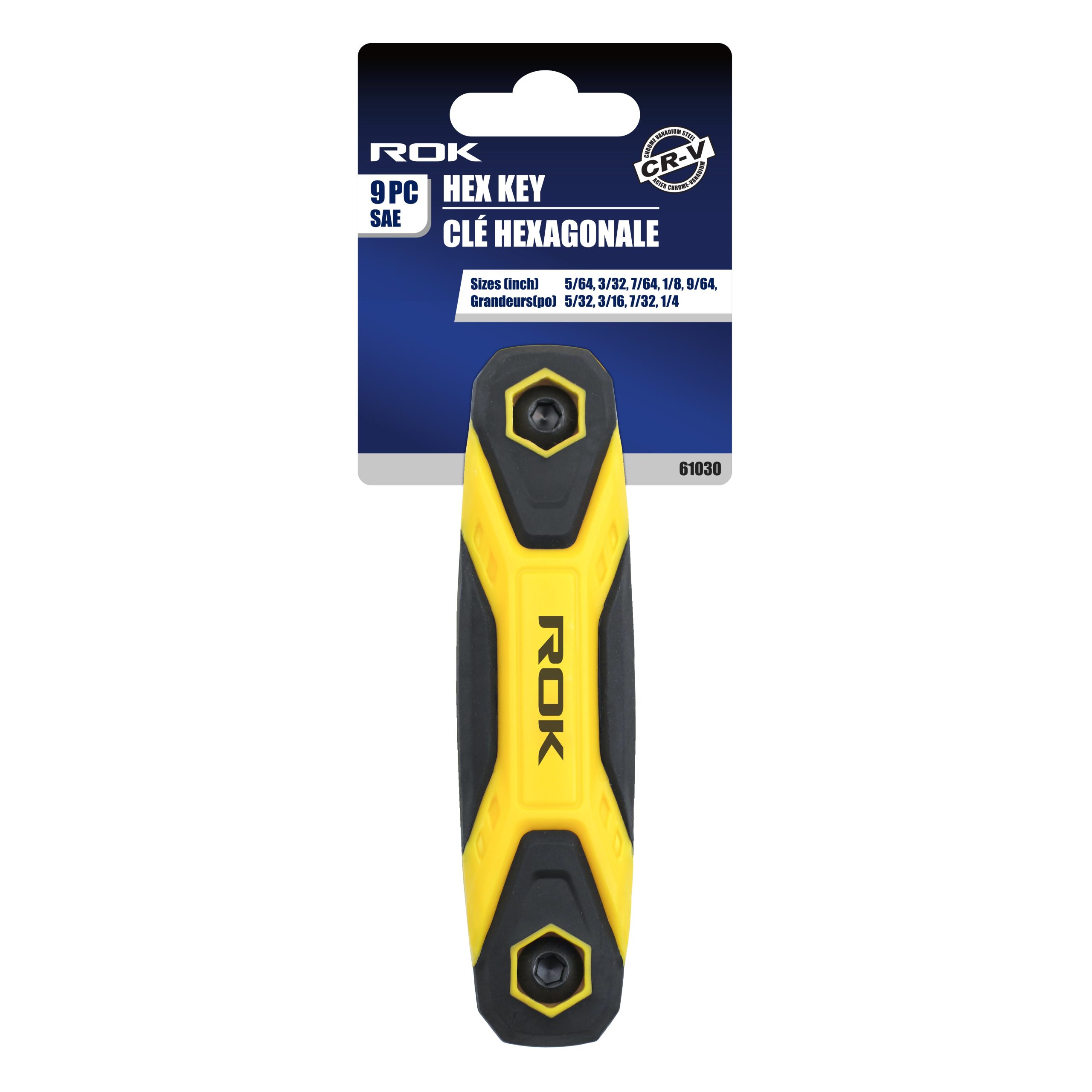 9 PC FOLDING SAE HEX KEY SET