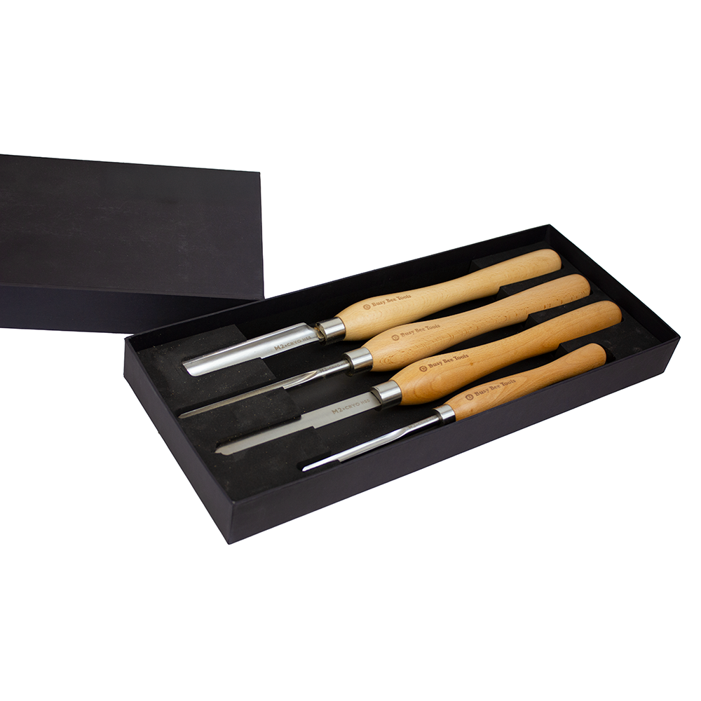 4PC M2 CRYO WOOD LATHE CHISEL SET BBTURNSET2