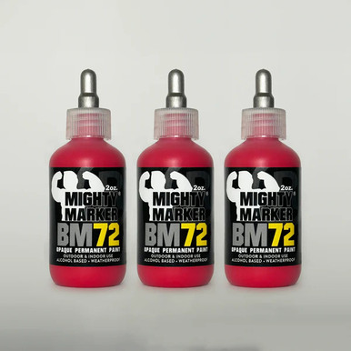 BM-72 Mighty Marker Bottle Marker 3-Pack - Red - 07211