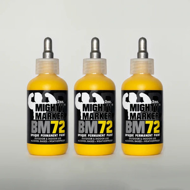 BM-72 Mighty Marker Bottle Marker 3-Pack - Yellow - 07214