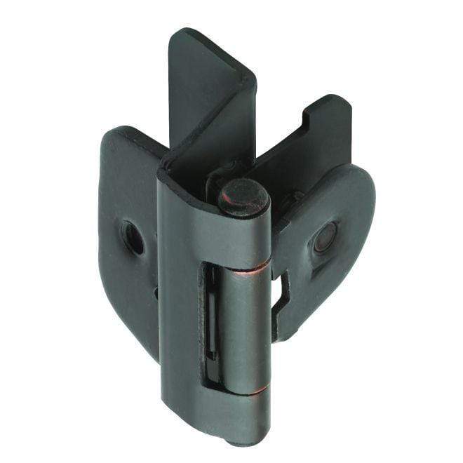 Self-Closing, Double Demountable 1/4" Inch Overlay Cabinet Hinges - 2 1/4" X 1 1/2" - Multiple Finishes - 2 Pack