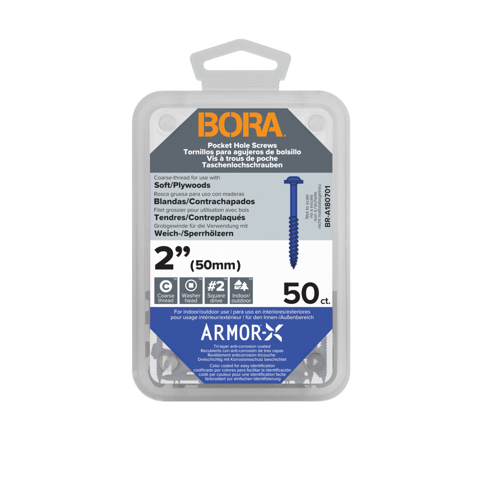 BORA Pocket Hole 2" Coarse Screws 50pcs
