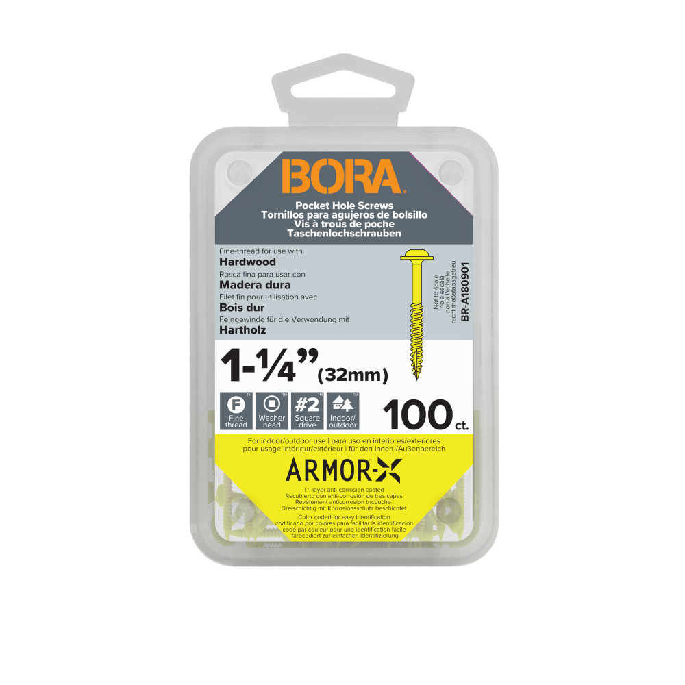 BORA Pocket Hole 1-1/4" Fine Screws 100pcs
