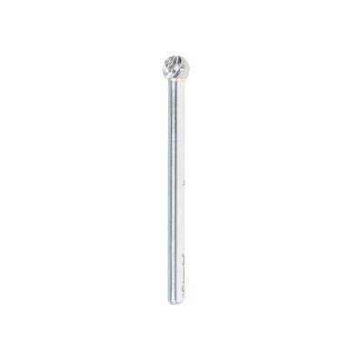 Amana Tool BURS-151 Ball Shape SC Head 3/16 D x 5/32 CH x 1/8 SHK x 1-11/16 Inch Long Double Cut SD Burr Bit