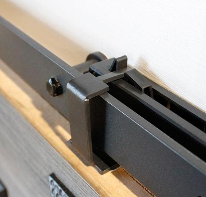 Barn Door Hinges / Hardware Kit - Barn Door Soft Close - Black Finish
