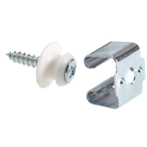 Bi-Fold Door Hold Back Clip - 1/2" Inch Diameter Striker - Nickel Finish - Sold Individually