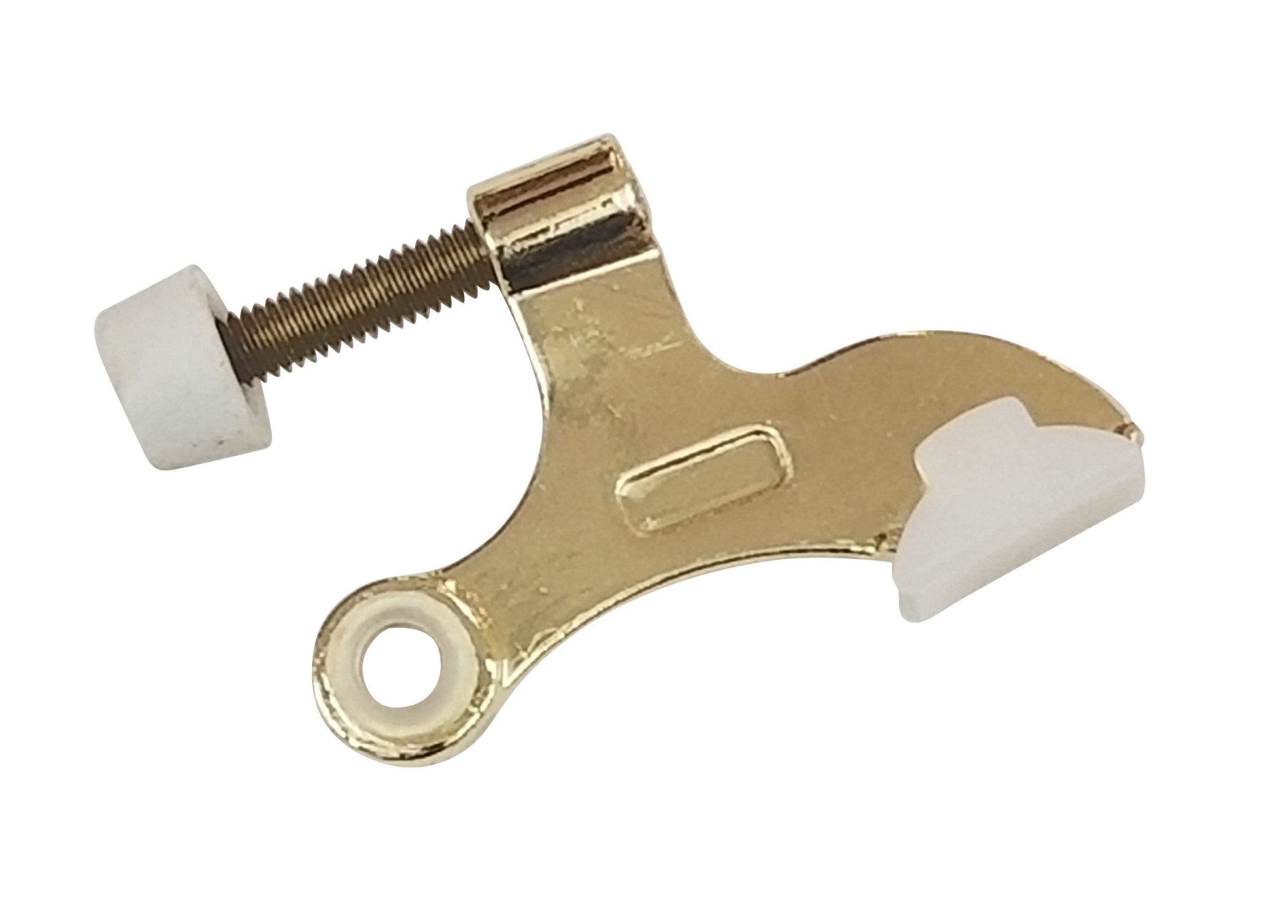 Premium Hinge Door Stop Bright Brass Finish - Sold Individually