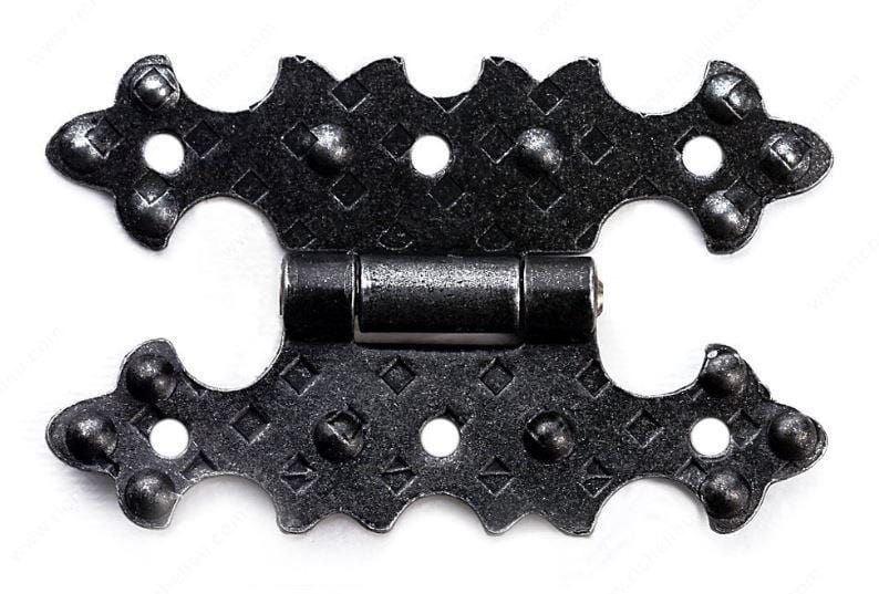 Butterfly Hinges - Traditional Metal Country Hinges For Cabinets - Anthracite Finish - Sold Individually