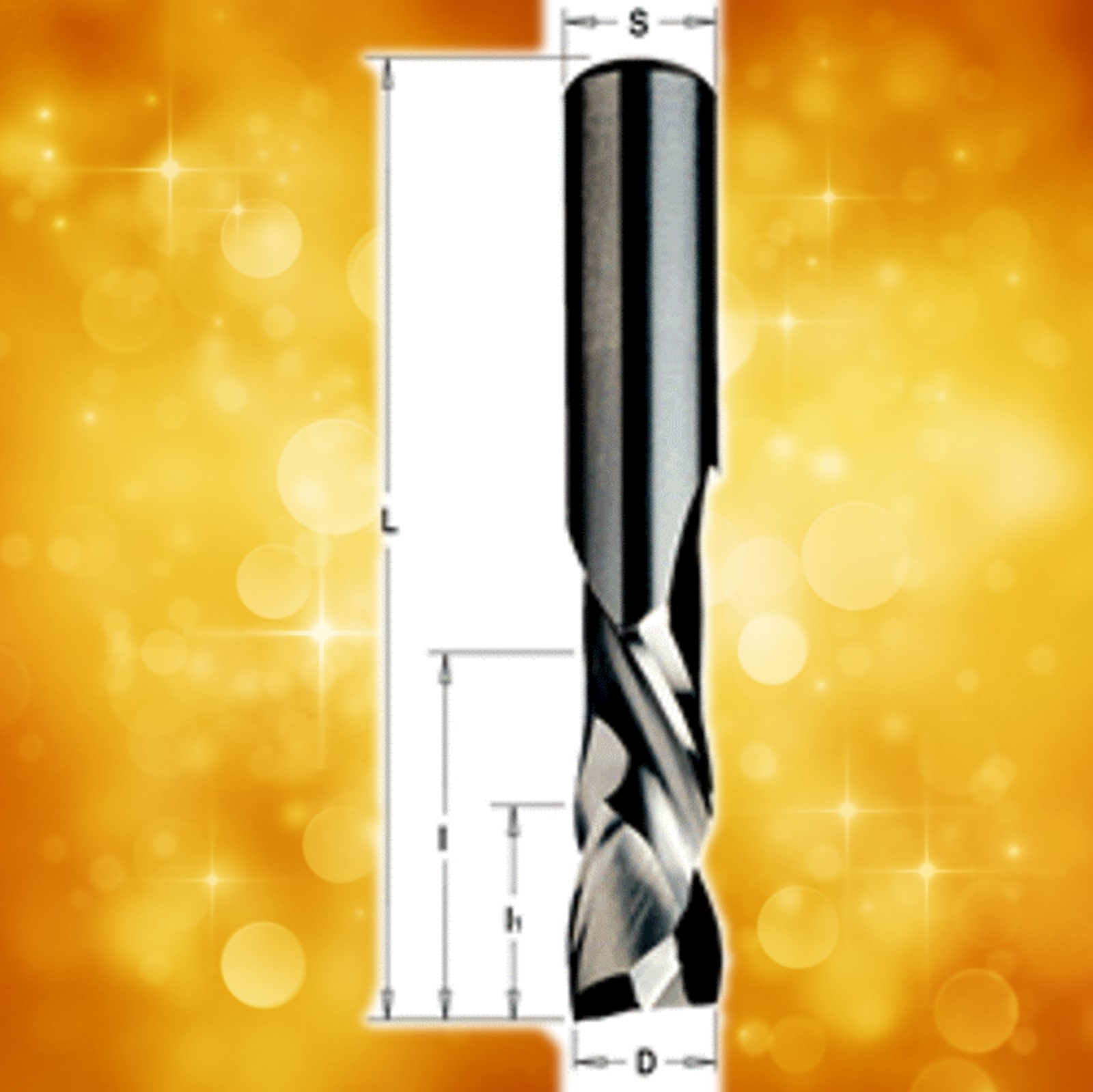 CMT 1/4" Dia. Upcut Spiral Router Bit, 3/4" cutting length, 1/4" shank 191.007.11