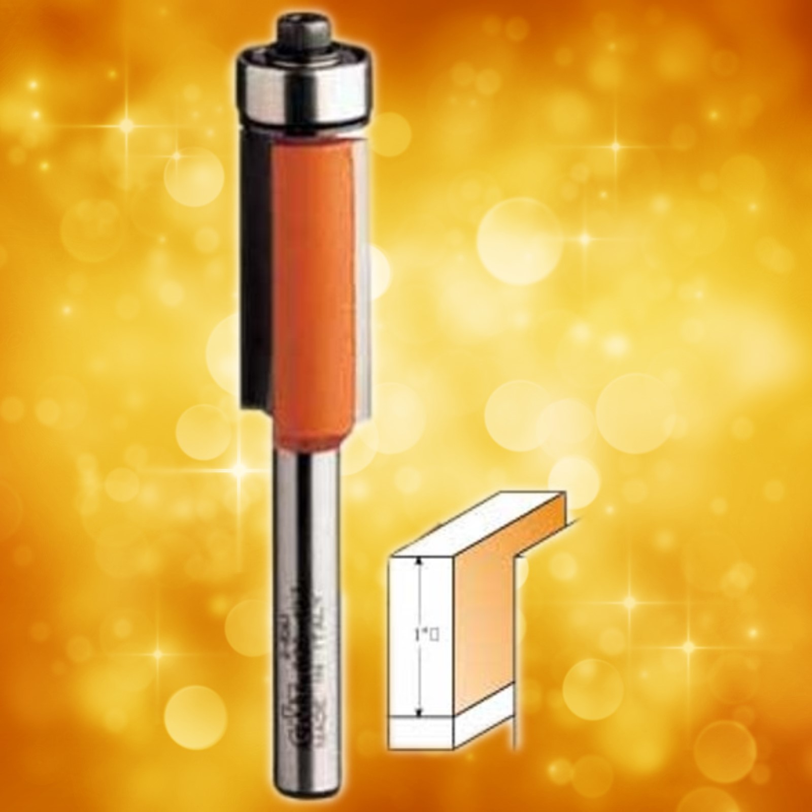 CMT 1/2" Flush Trim Router Bit 1/2" Cutting Length, 1/2" shank 806.628.11