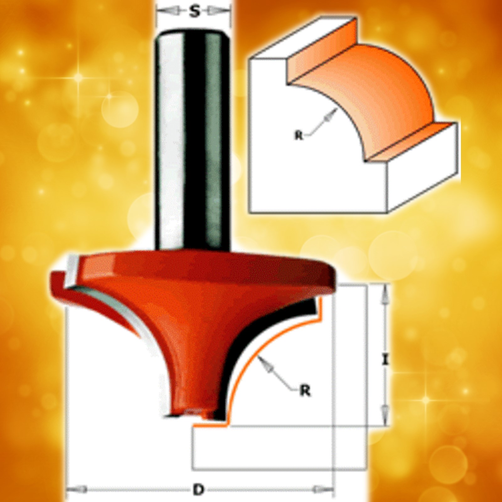 CMT 15/64" Ovolo Router Bit 1/2" shank 827.560.11