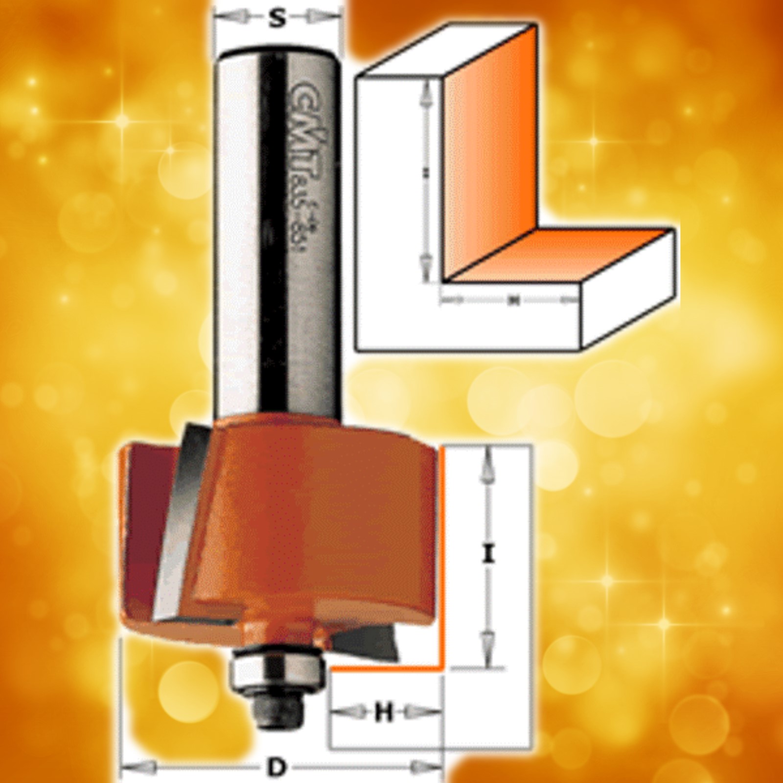CMT 3/8" RabbetingRouter Bit 1/2" length 1/2" shank 835.817.11