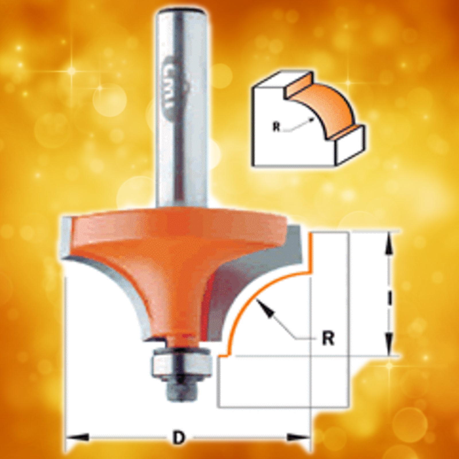 CMT 1/16" Beading Router Bit 1/4" shank 839.160.11