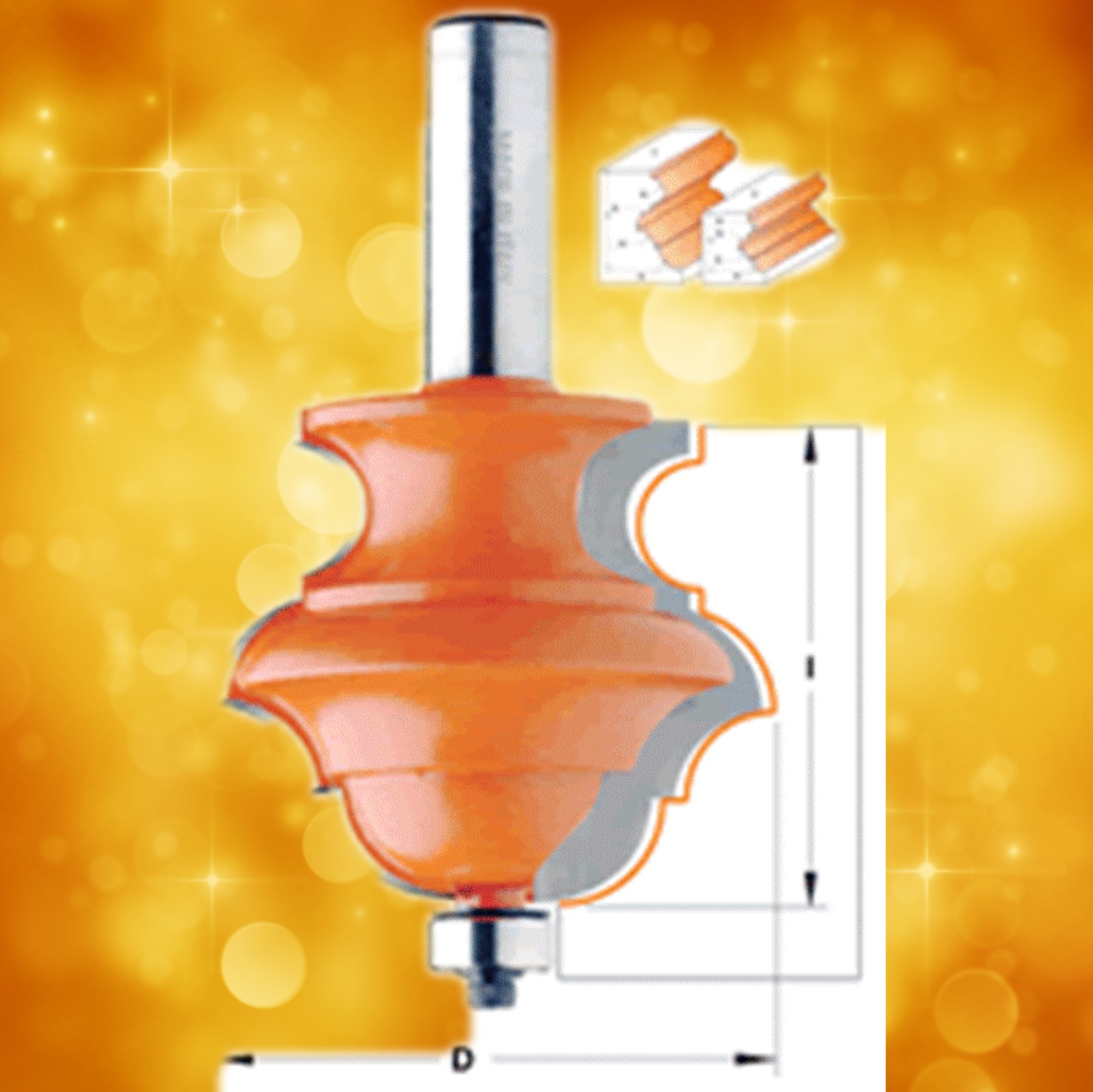 CMT Multiprofile Router Bit Profile A, 1/2" shank 856.801.11