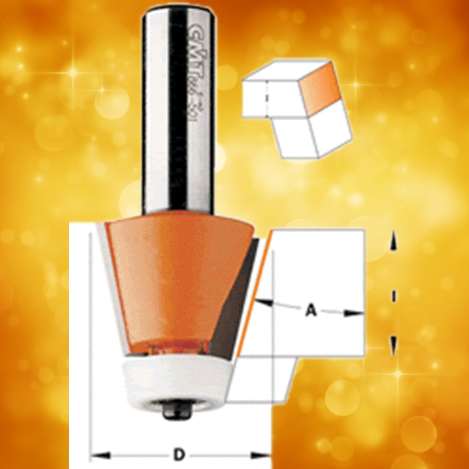 CMT Bowl Cutter Router Bit, 1" max stock thickness, 1/2" shank 866.602.11