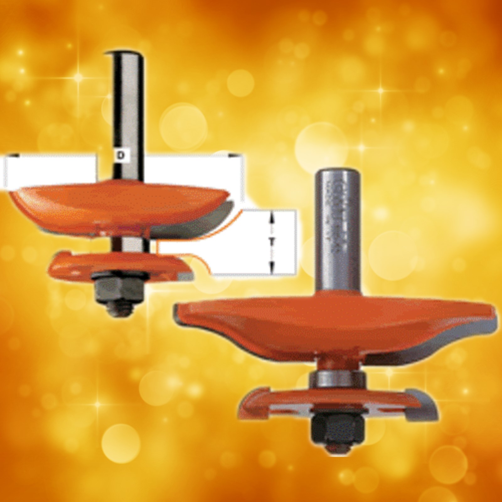 CMT Raised Panel Router Bit890.527.11 with Backcutter-Profie B