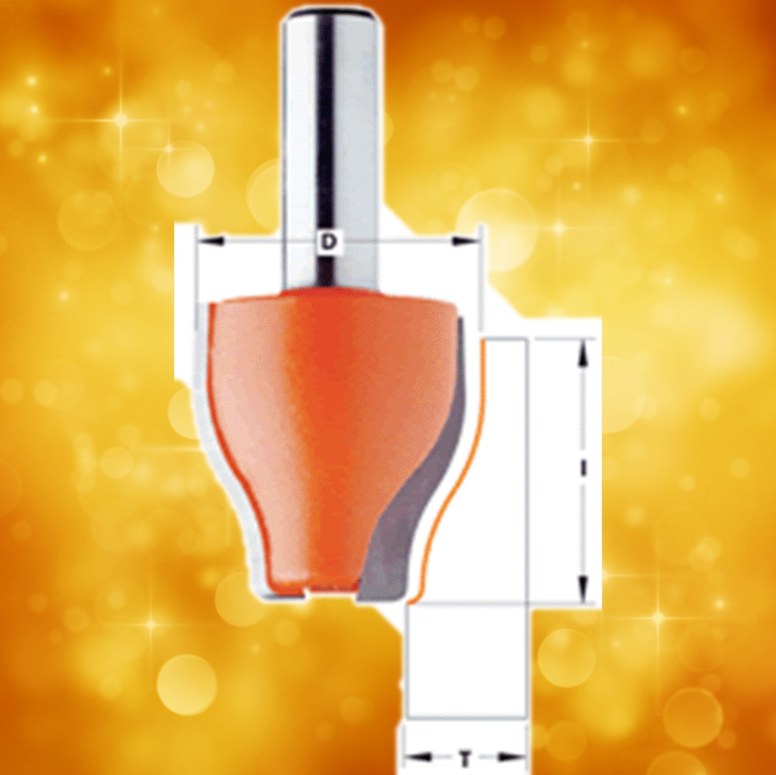 CMT Vertical Raised PanelRouter Bit 890.601.11 (Profile A), 1/2" shank