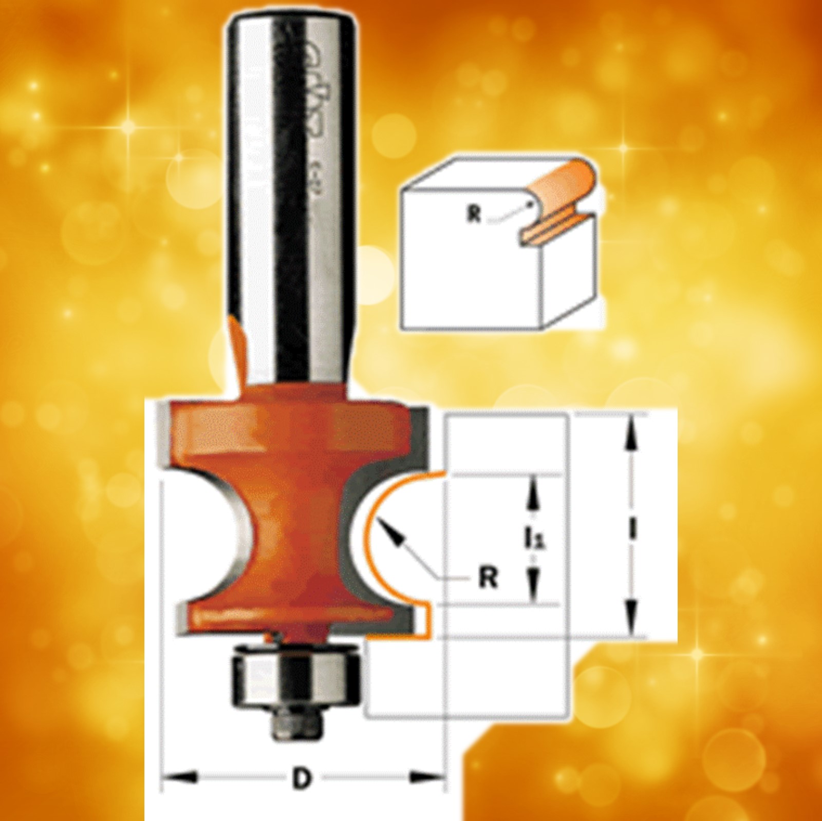 CMT 1/8" Corner Beading Router Bit 1/2" shank 861.532.11