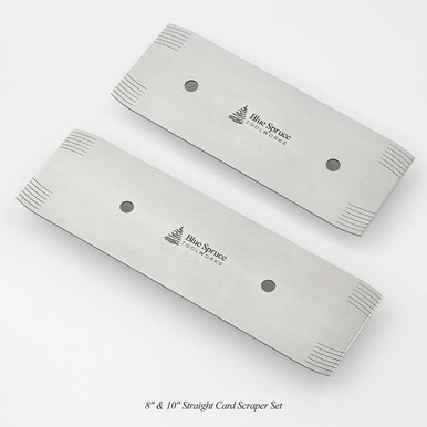 Blue Spruce Toolworks CRDSCRP-LGSET Card Scraper Set 8 Inch And 10 Inch