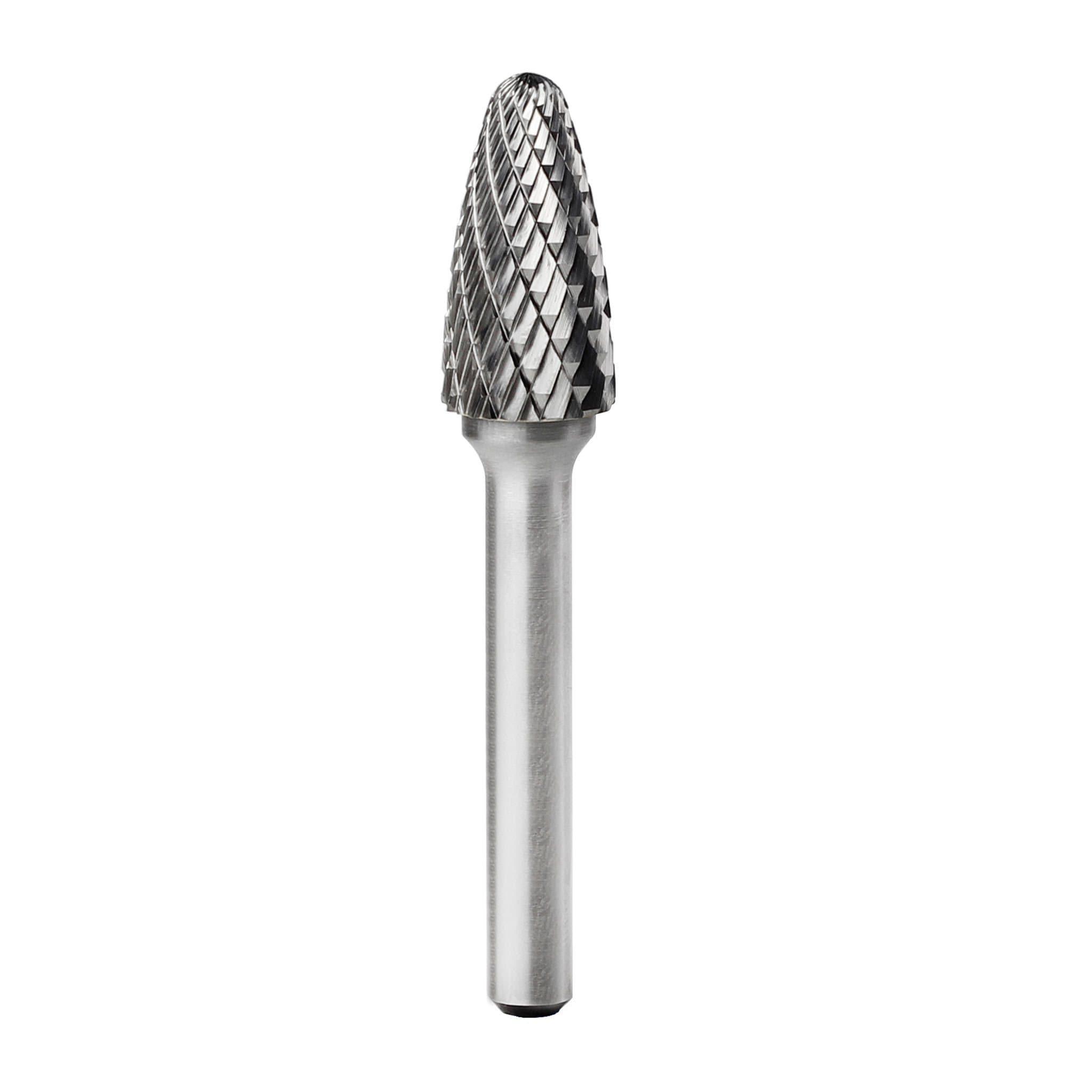 Carbide Burr SF-5 Tree Radius End OMNI Range Head D 1/2 x 1L ,1/4 Shank, 2-3/4 Inch Full Length
