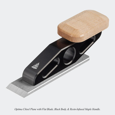 Blue Spruce Toolworks CPSTBLKCM Chisel Plane, Black Anodized, Curly Maple Handle Standard Blade