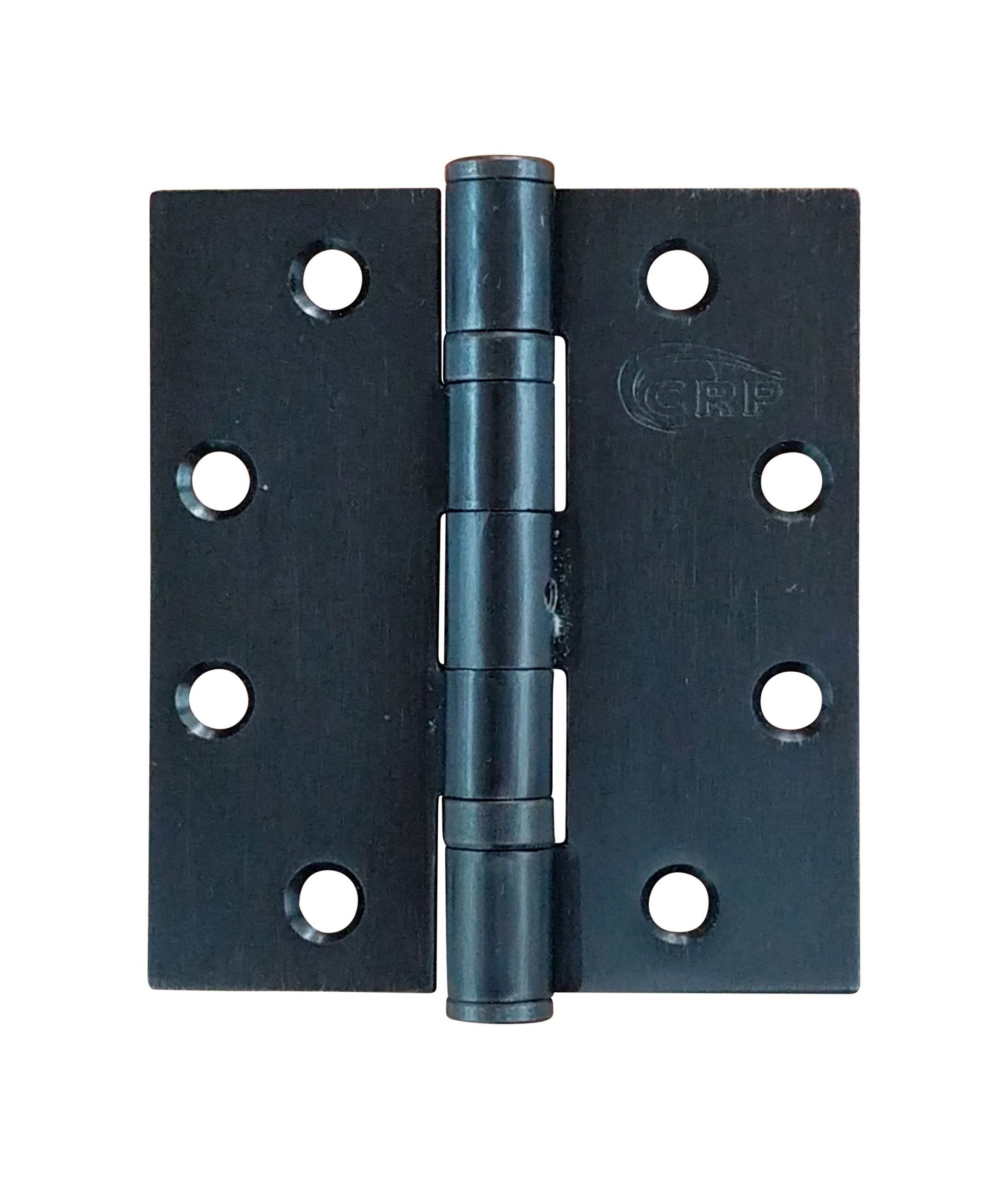 Heavy Duty Commercial Ball Bearing Door Hinges - 4.5" Inch X 4" Inch - Black - Non Removable Pin - 2 Pack