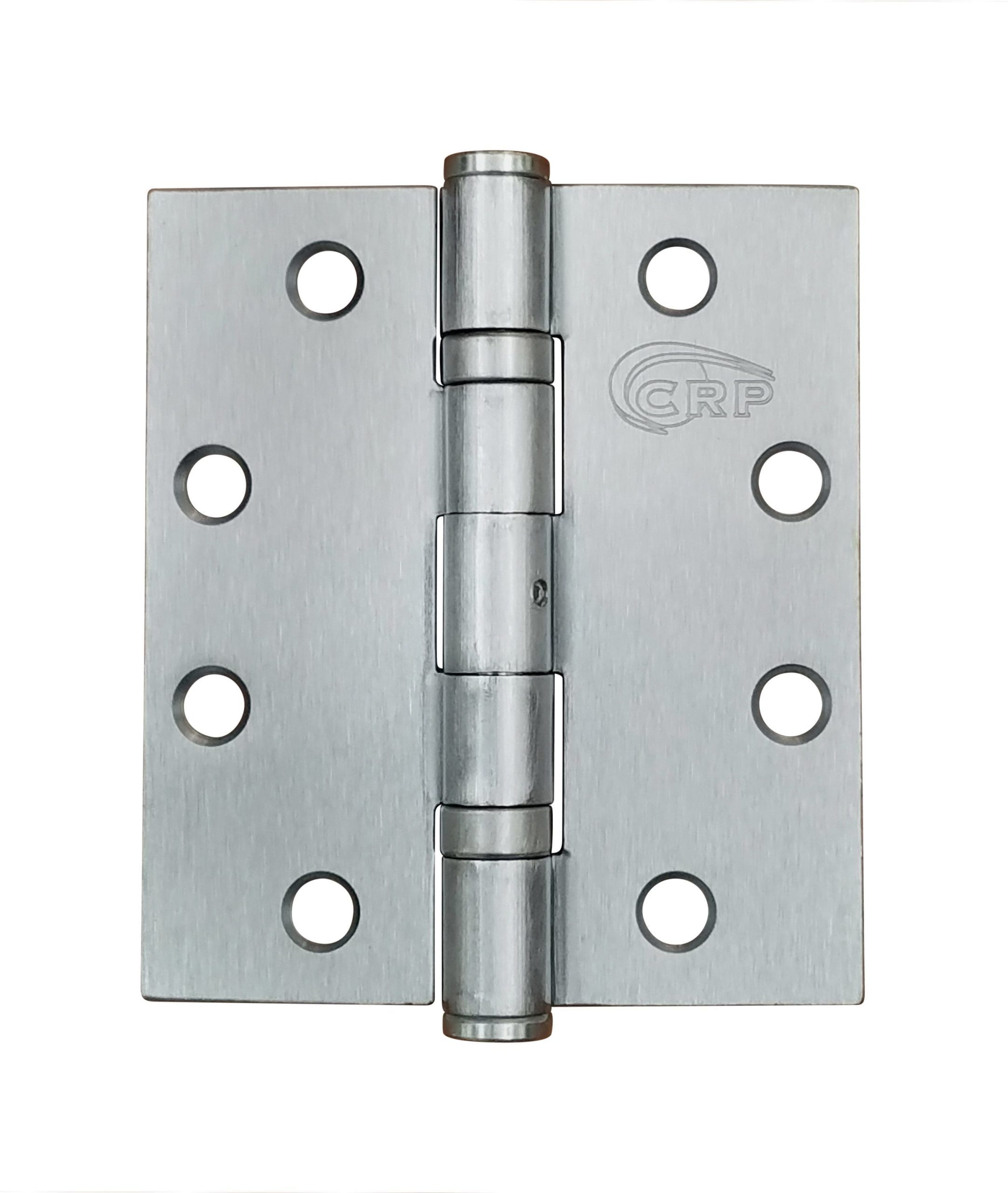 Heavy Duty Commercial Ball Bearing Door Hinges - 4.5" Inch X 4" Inch - Satin Chrome - Non Removable Pin - 2 Pack