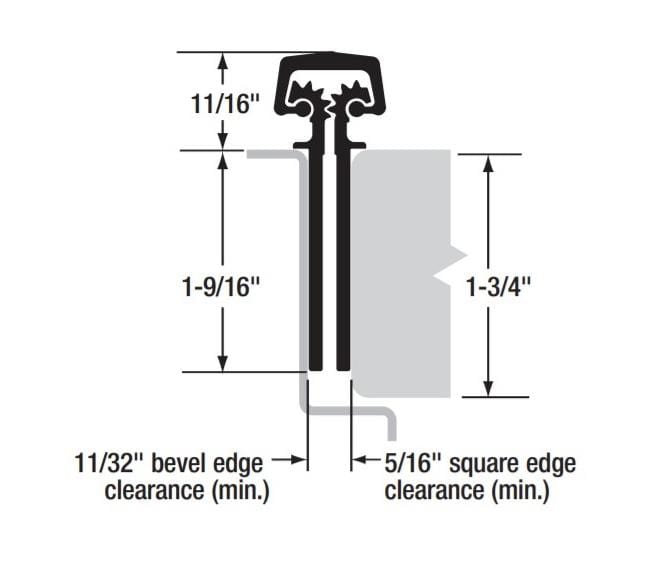 Continuous Geared Hinge - Concealed Leaf - Heavy Duty - 83" Inches - Aluminum - Sold Individually