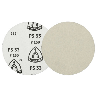 KLINGSPOR PSA Sanding Discs 5" Dia, No Hole, 100 Grit, Aluminum Oxide, 100 Pack