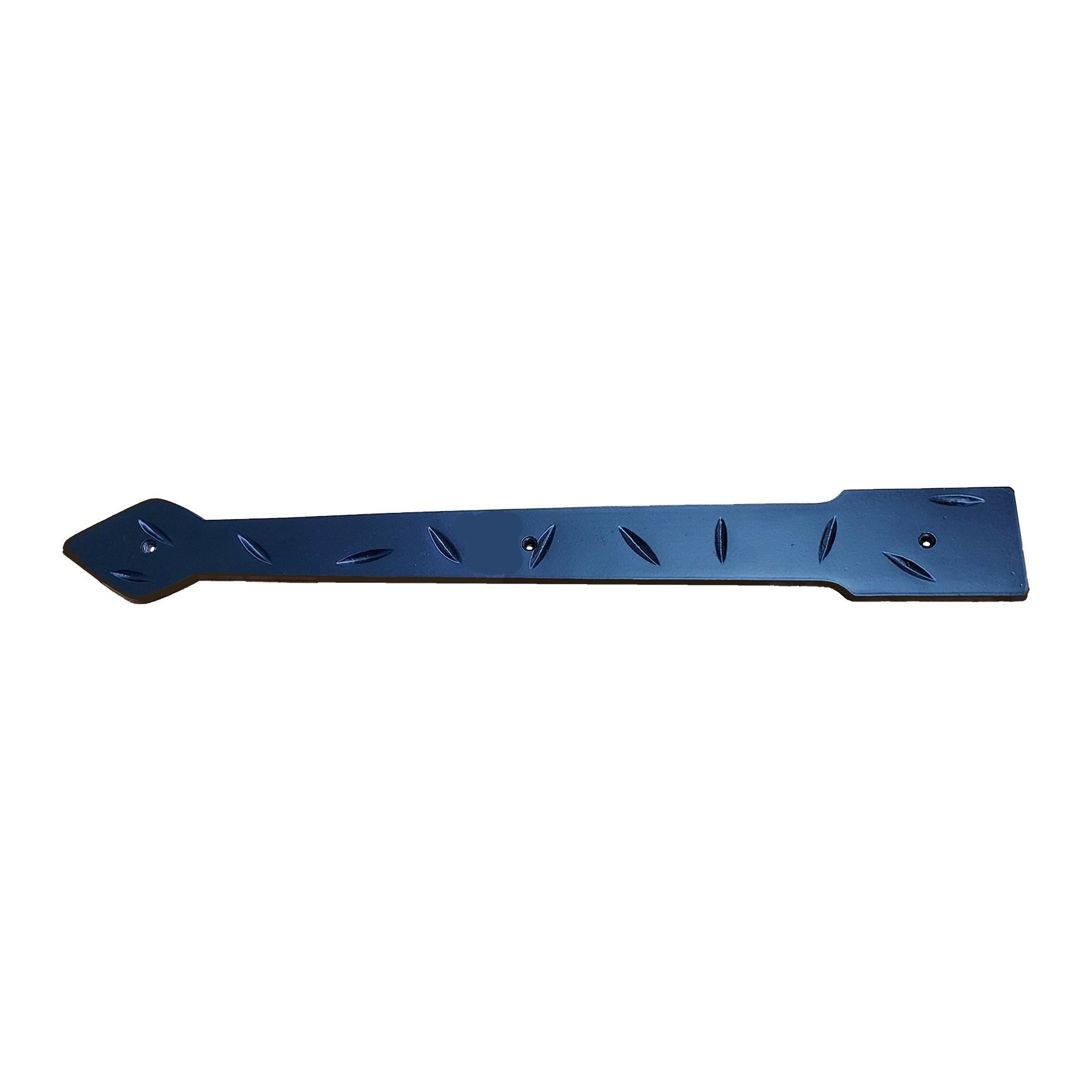 Decorative Dummy Strap Hinges - Distressed Arrow - 18" Inch - Black Powder Coat Finish - Solid Aluminum
