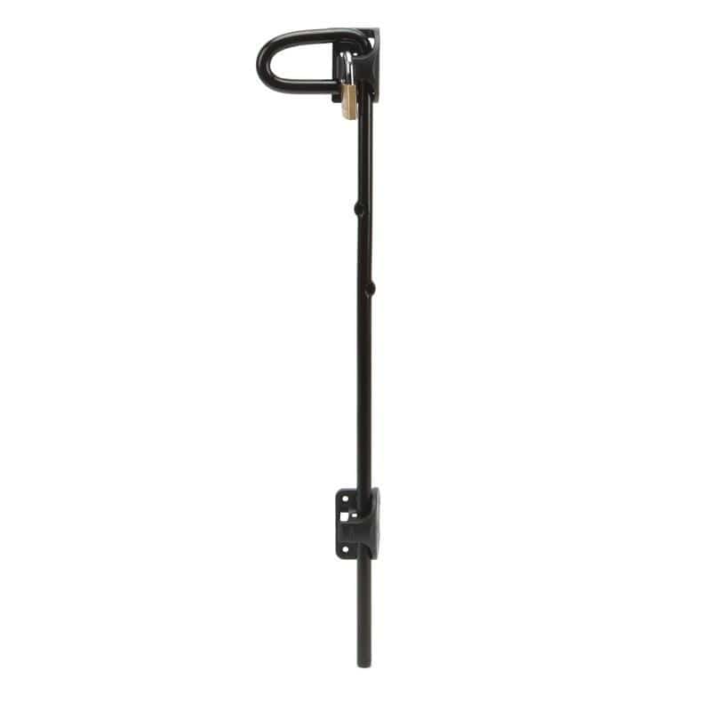 Drop Bolt For Metal Wood Or Vinyl Gates - 24"- Black Stainless Steel - Sold Individually