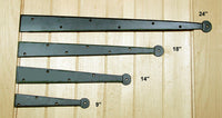 Premium Colonial Dummy Strap Hinge Decorative Strap Hinges - Multiple Sizes Available - Sold Individually