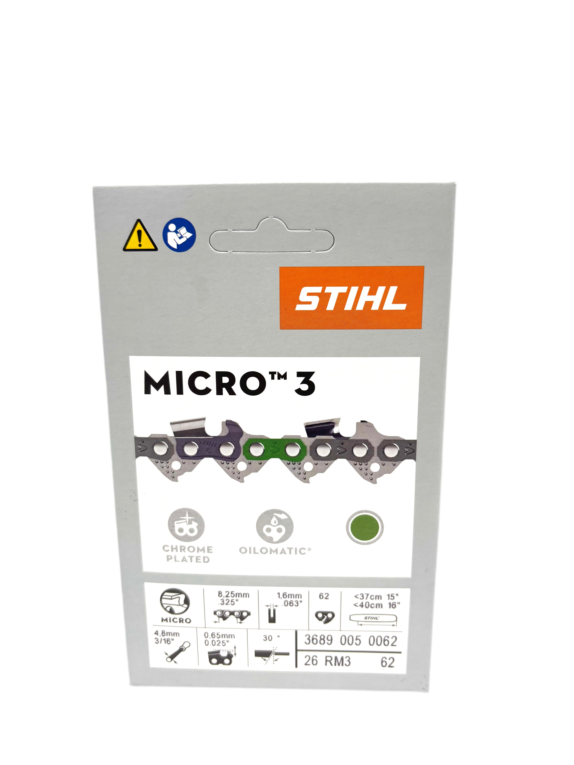 Stihl Genuine 26RM3 62E 16" Chainsaw Chain Loop 3689 005 0062