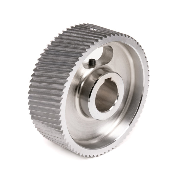 2" Wide, 5-1/2" Dia, 35mm Bore, Keyed - 10 deg Shear -- Steel Feed Wheel