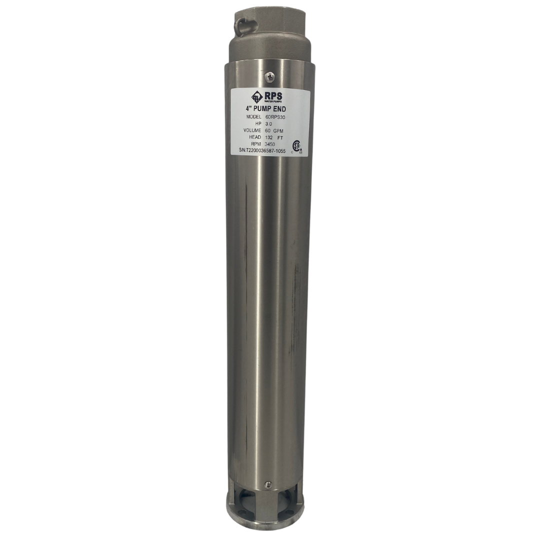 RPS Core Series 60RPS30 4" Submersible Pump End | Engineered Impeller | 35-80 GPM