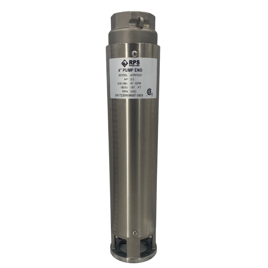 RPS Core Series 40RPS30 4" Submersible Pump End | Engineered Impeller | 36-66 GPM