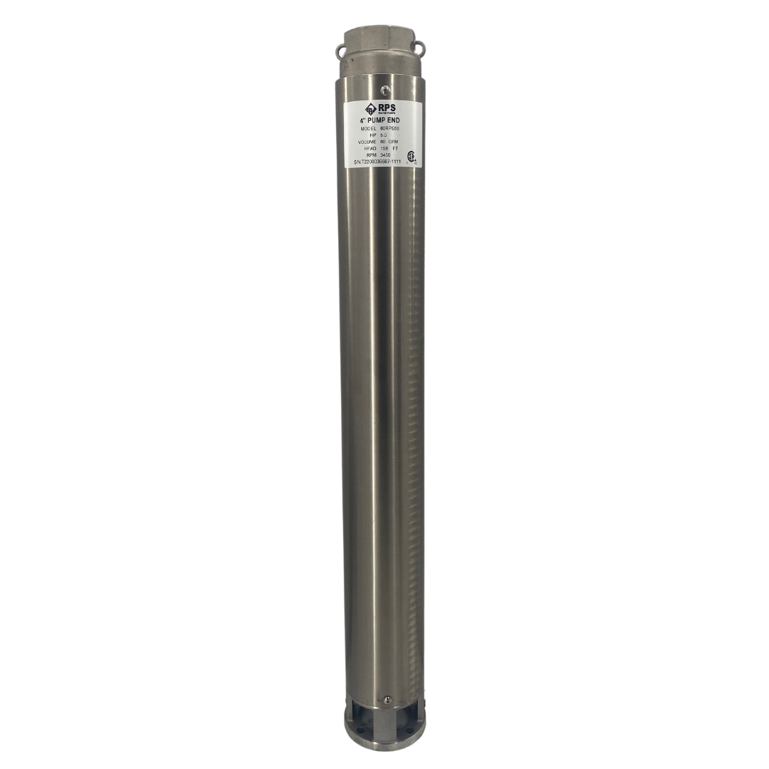 RPS Core Series 80RPS50 4" Submersible Pump End | Engineered Impeller | 35-120 GPM