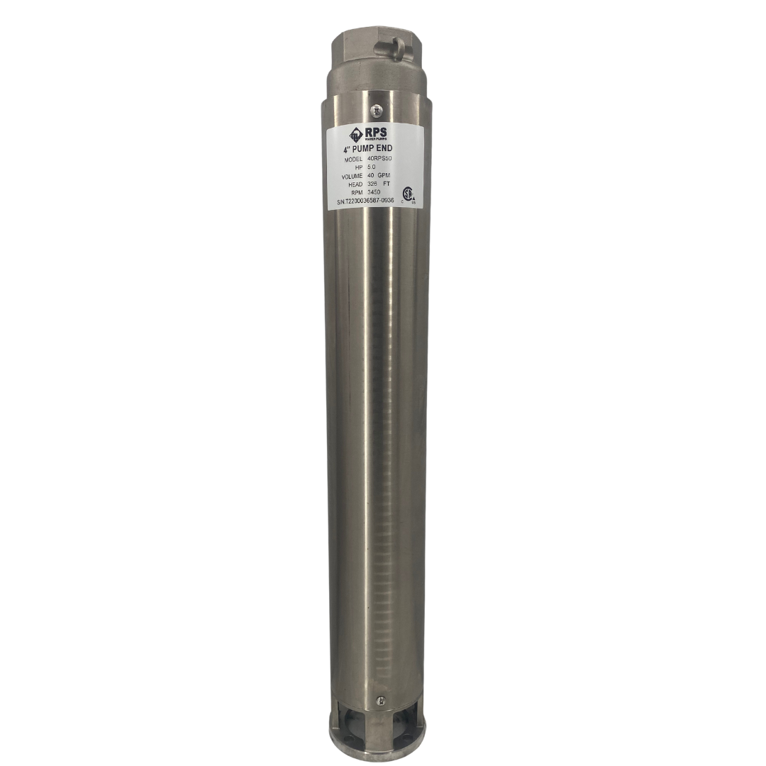 RPS Core Series 40RPS50 4" Submersible Pump End | Engineered Impeller | 24-66 GPM