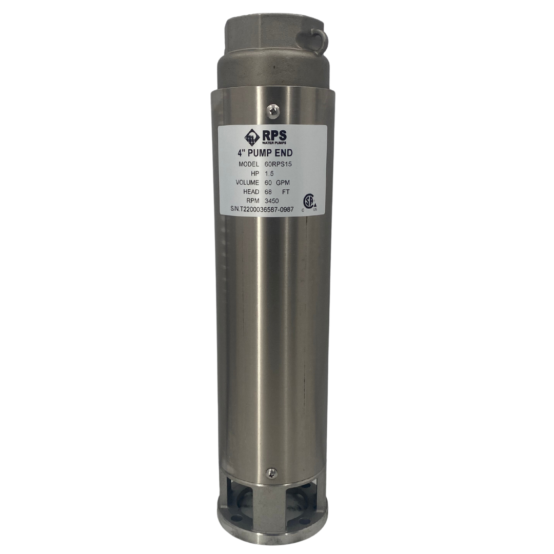 RPS Core Series 60RPS15 4" Submersible Pump End | Engineered Impeller | 55-90 GPM