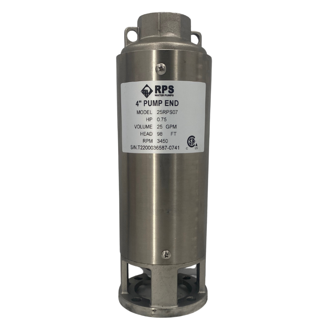 RPS Core Series 25RPS07 4" Submersible Pump End | Engineered Impeller | 20-31 GPM
