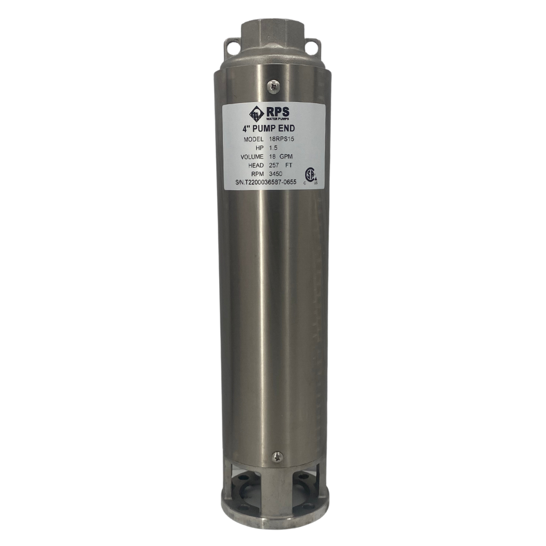 RPS Core Series 18RPS15 4" Submersible Pump End | Engineered Impeller | 18-29 GPM