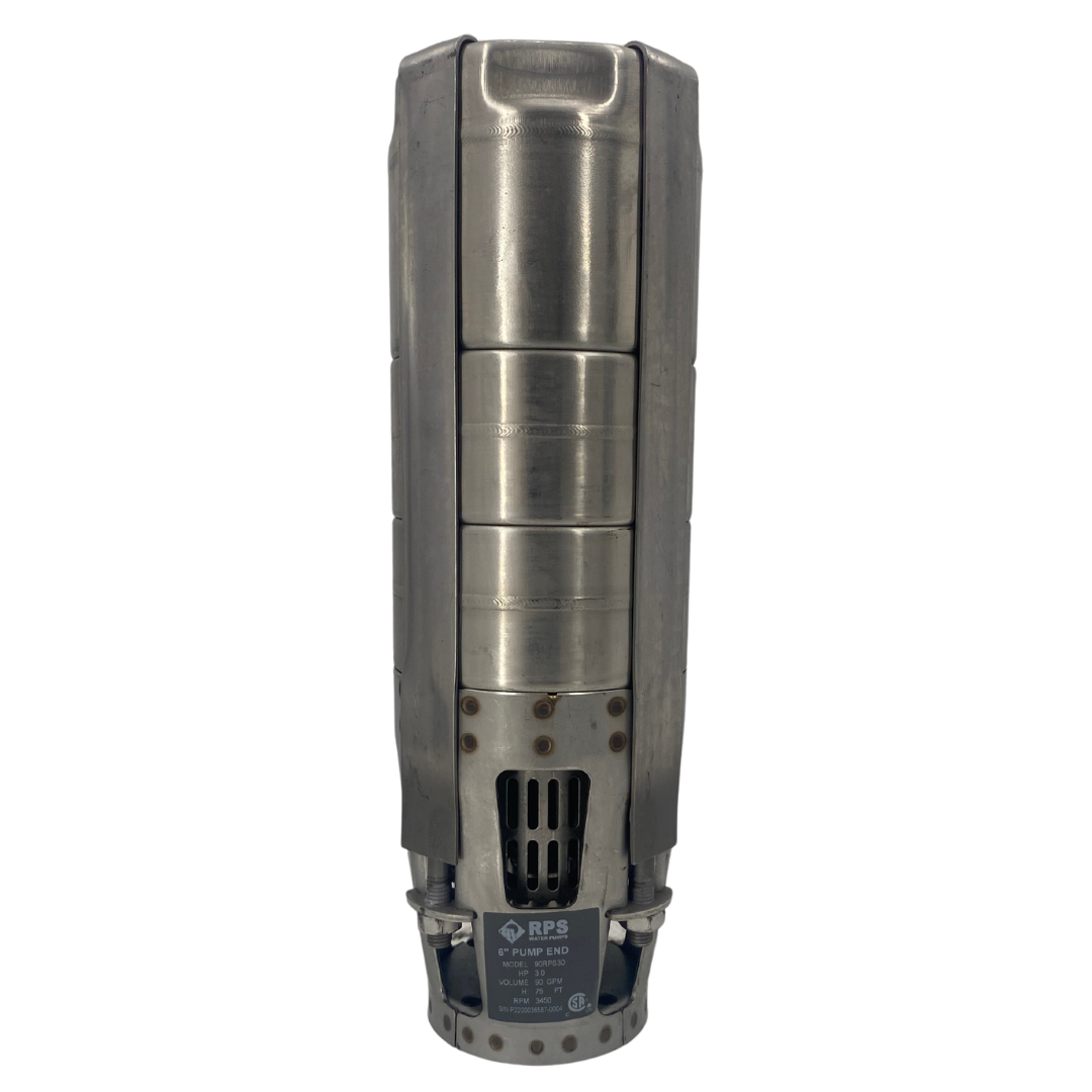 RPS Steel Pro Series 90RPS30-S 5" Submersible Pump End | Stainless Steel Impeller | 75-105 GPM