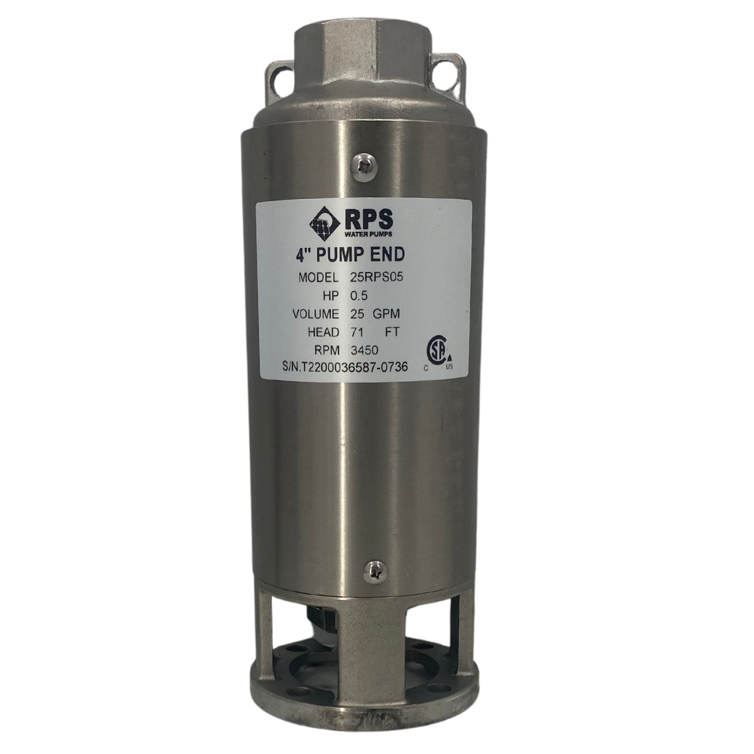 RPS Core Series 25RPS05 4" Submersible Pump End | Engineered Impeller | 20-31 GPM