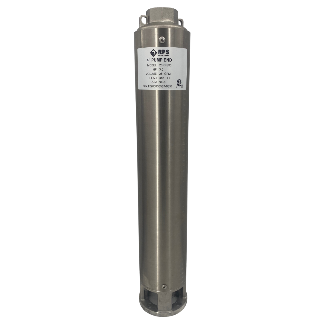 RPS Core Series 25RPS30 4" Submersible Pump End | Engineered Impeller | 18-31 GPM