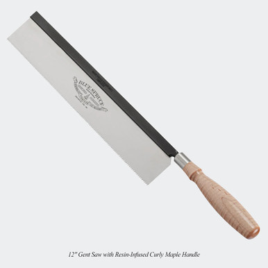 Blue Spruce Toolworks GNT0104 12-Inch Gent Saw, Curly Maple Handle