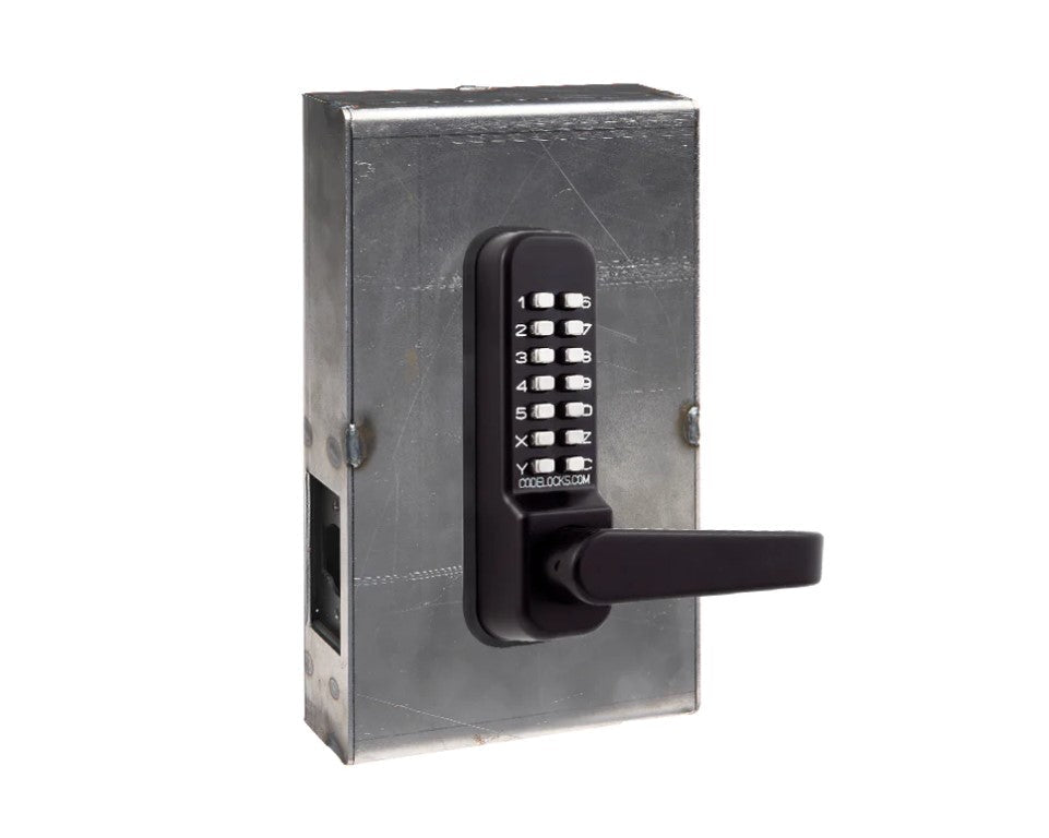 Gate Lock with Code - 400 Series Steel Gate Box Kit - Mechanical Medium Duty Tubular Latchbolt - Multiple Finishes Available - Sold as Kit