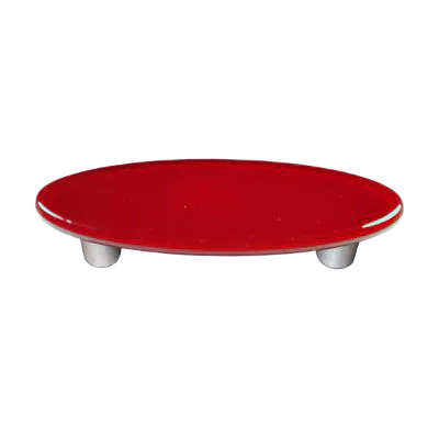 Aquila Art Glass Red Oval 3'' CC Glass Cabinet Pull