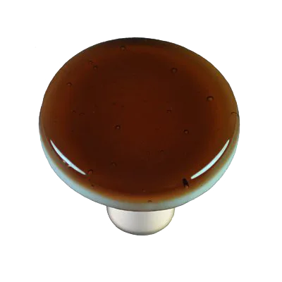 Aquila Art Glass Tan Round Glass Cabinet Knob