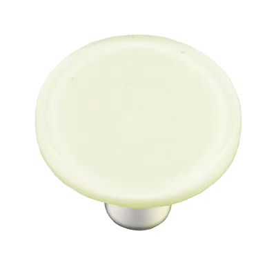 Aquila Art Glass White Round Glass Cabinet Knob
